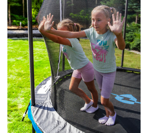 Батут THUNDER INSIDE ULTRA з внутрішньою сіткою 14 футів 427 см чорно-блакитний