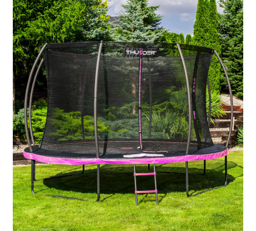 Батут THUNDER INSIDE ULTRA з внутрішньою сіткою 14 футів 427 см чорно-рожевий