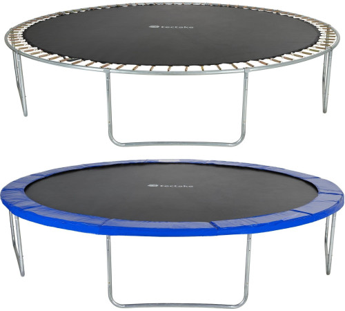 Батут Tectake Garfunky з зовнішньою сіткою 14 футів 427 см синій Батут Tectake Garfunky з зовнішньою сіткою 14 футів 427 см синій