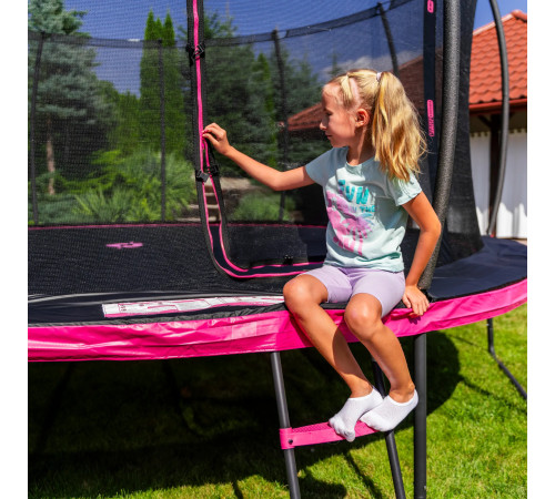 Батут THUNDER INSIDE ULTRA з внутрішньою сіткою 16 футів 488 см чорно-рожевий