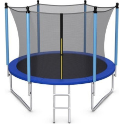 Батут Costway TW10046+ з внутрішньою сіткою 10 футів 305 см чорно-синій