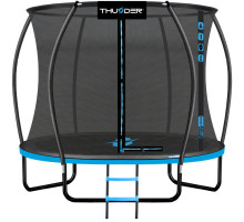 Батут THUNDER INSIDE ULTRA з внутрішньою сіткою 6 футів 185 см чорно-блакитний