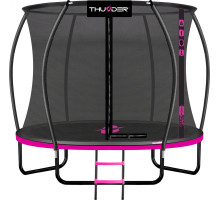 Батут THUNDER INSIDE ULTRA з внутрішньою сіткою 6 футів 185 см чорно-рожевий