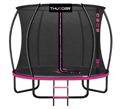 Батут THUNDER INSIDE ULTRA з внутрішньою сіткою 6 футів 183 см чорно-рожевий