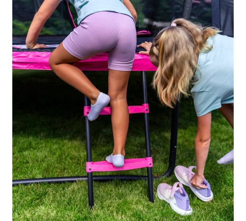 Батут THUNDER INSIDE ULTRA з внутрішньою сіткою 6 футів 183 см чорно-рожевий