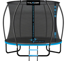 Батут THUNDER INSIDE ULTRA з внутрішньою сіткою 8 футів 255 см чорно-блакитний
