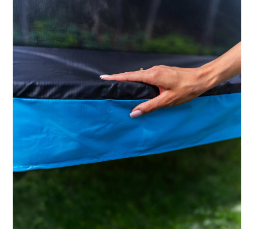 Батут THUNDER INSIDE ULTRA з внутрішньою сіткою 8 футів 244 см чорно-блакитний