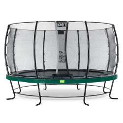 Батут з захисною сіткою EXIT Elegant 427 см, зелений