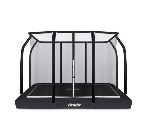 Батут VIRTUFIT з внутрішньою сіткою 244 x 366 см чорний