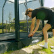 Батут VIRTUFIT з внутрішньою сіткою 183 x 274 см чорний
