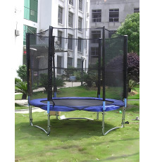 Батут з зовнішньою сіткою HSF 8FT 250 см чорно-синій