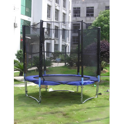 Батут з зовнішньою сіткою HSF 8FT 250 см чорно-синій