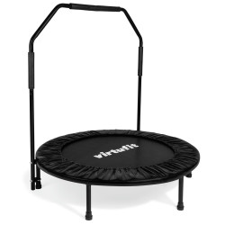 Батут для фітнесу VIRTUFIT з поручнем 100 см чорний