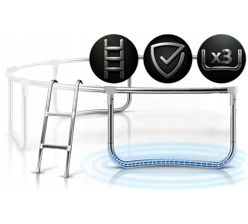 Батут Neo-Sport NS-06Z231 з зовнішньою сіткою 6 футів 183 см, чорно-зелений