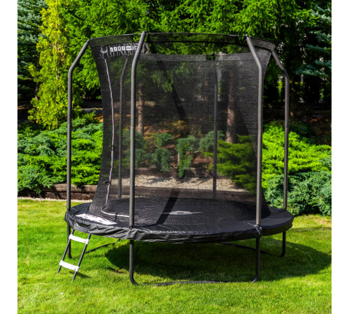 Батут THUNDER INSIDE ELITE з внутрішньою сіткою 8 футів 244 см чорний