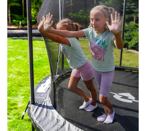 Батут THUNDER INSIDE ELITE з внутрішньою сіткою 8 футів 244 см чорний