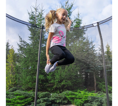 Батут THUNDER INSIDE ELITE з внутрішньою сіткою 8 футів 244 см чорний