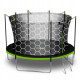 Батут Neo-Sport NS-15Z241 з внутрішньою сіткою 15 футів 465 см, чорно-зелений