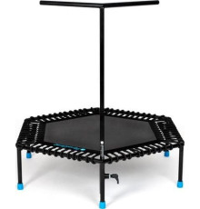 Батут для фітнесу Fit and Jump 31434 з поручнем 4 фути 126 см чорний