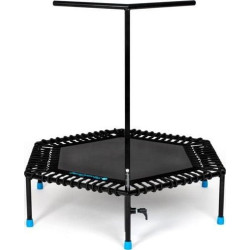 Батут для фітнесу Fit and Jump 31434 з поручнем 4 фути 126 см чорний