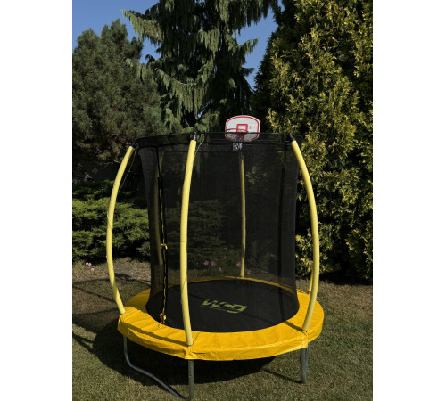 Батут WCG 0603 з внутрішньою сіткою 6 футів 187 см жовтий Батут WCG 0603 з внутрішньою сіткою 6 футів 187 см жовтий
