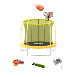 Батут WCG 0603 з внутрішньою сіткою 6 футів 187 см жовтий