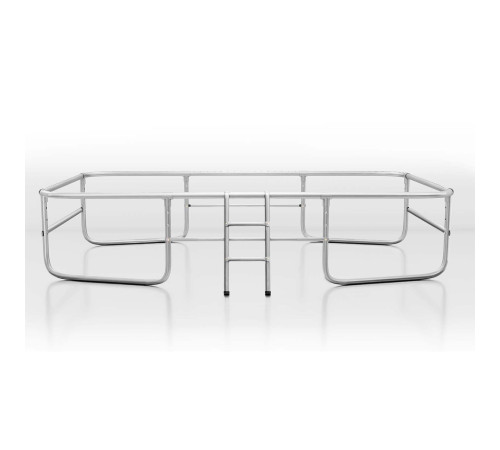 Батут Neo-Sport з зовнішньою сіткою 12 x 8 футів 244 х 366 см, чорно-синій