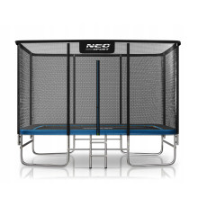 Батут Neo-Sport з зовнішньою сіткою 12 x 8 футів 244 х 366 см, чорно-синій