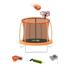 Батут WCG 0803 з внутрішньою сіткою 8 футів 245 см помаранчевий