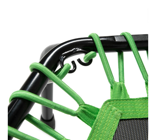 Батут для фітнесу VIRTUFIT PRO з поручнем 127 см, чорно-зелений