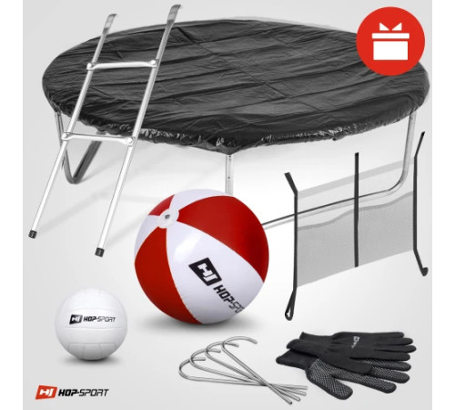 Батут Hop-Sport з зовнішньою сіткою 14 футів 427 см чорний Батут Hop-Sport з зовнішньою сіткою 14 футів 427 см чорний
