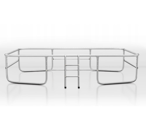 Прямокутний батут Neo-Sport з зовнішньою сіткою 10 x 7 футів 305 x 213 см, чорно-синій