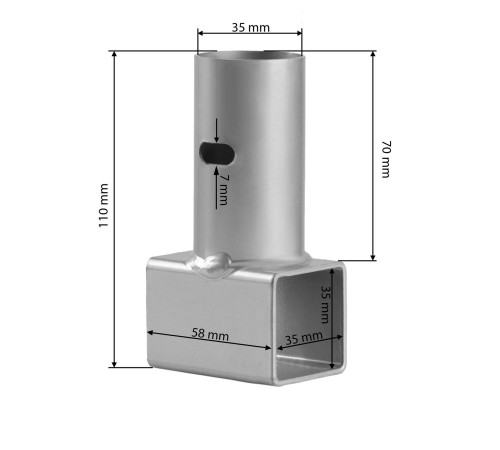 З'єднувач для батута T-подібний Neo-Sport 6-14 футів 1 шт. сірий