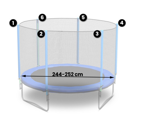 Сітка захисна для батута Neo-Sport 183 см 6 футів