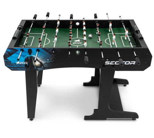 Настільний футбол Hop-Sport Sector, 120 x 61 x 81,5 см - чорно-синій Настільний футбол Hop-Sport Sector, 120 x 61 x 81,5 см - чорно-синій