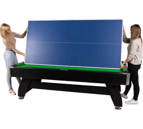 Стіл для більярду, пінболу та пінг-понгу 3в1 Thunder 9FT - чорний