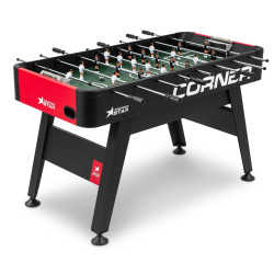 Настільний футбол Hop-Sport Corner, 140 x 68 x 84 см - чорно-червоний