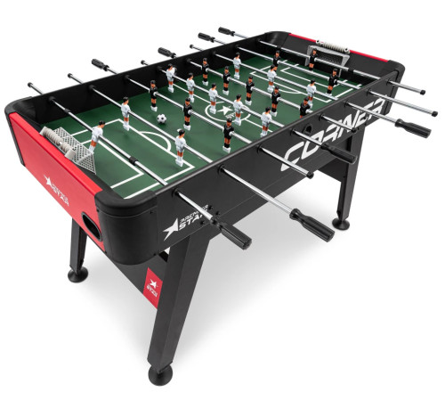 Настільний футбол Hop-Sport Corner, 140 x 68 x 84 см - чорно-червоний