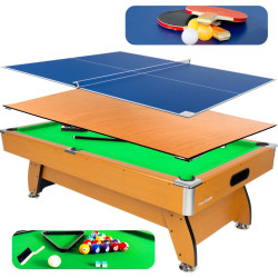 Більярдний стіл Thunder 7FT  з накладкою для пінг-понгу, 226 х 127 х 80 см