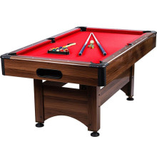 Більярдний стіл GamesPlanet Trendline Dawn 6ft + аксесуари, 184 x 108 x 82 см - коричнево-червоний