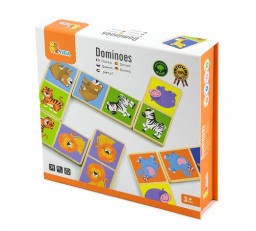 Дерев'яне доміно Viga Toys Звірята 51307