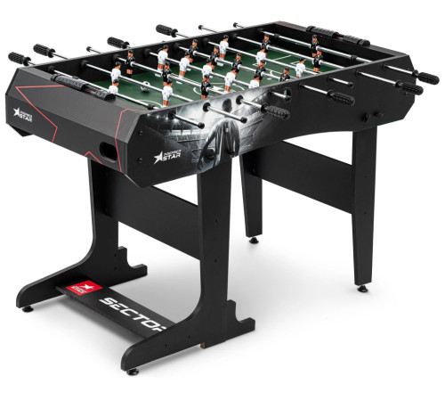 Настільний футбол Hop-Sport Secto, 120 x 61 x 81,5 см - чорно-білий Настільний футбол Hop-Sport Secto, 120 x 61 x 81,5 см - чорно-білий