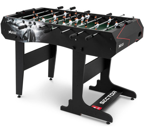 Настільний футбол Hop-Sport Secto, 120 x 61 x 81,5 см - чорно-білий Настільний футбол Hop-Sport Secto, 120 x 61 x 81,5 см - чорно-білий