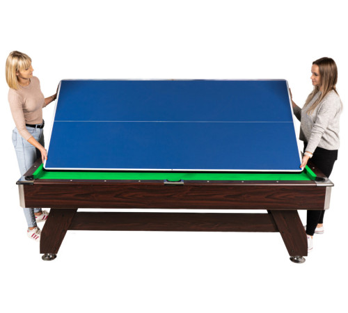 Більярдний стіл 3в1 THUNDER 8FT BOLD-BROWN з покриттям для аерохокею/пінг-понгу, 244 х 132 х 81 см Більярдний стіл 3в1 THUNDER 8FT BOLD-BROWN з покриттям для аерохокею/пінг-понгу, 244 х 132 х 81 см