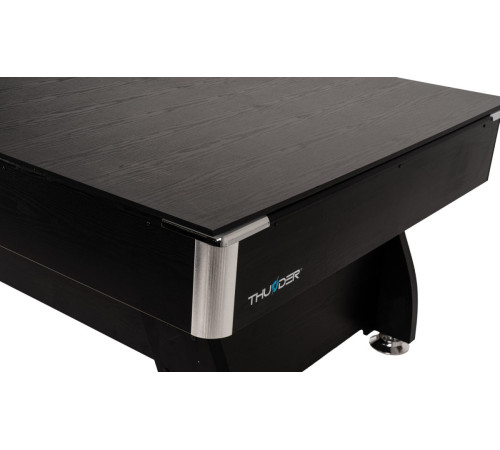Більярдний стіл THUNDER 9FT BOLD-BLACK з покриттям для пінг-понгу/обіднього столу,