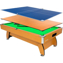 Стіл для більярду та пінг-понгу 3в1 Thunder 9FT, 281 х 185 х 80 см - бежевий