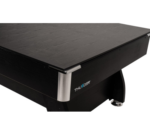 Більярдний стіл THUNDER 7FT BOLD-BLACK з покриттям для пінг-понгу/обіднього столу, 214 х 122 х 81 см
