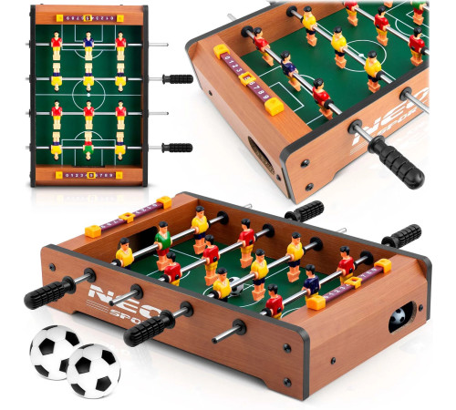 Настільний футбол Neo-Sport NS-439, 34,5 x 22 x 7 см, коричневий