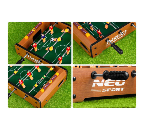 Настільний футбол Neo-Sport NS-439, 34,5 x 22 x 7 см, коричневий