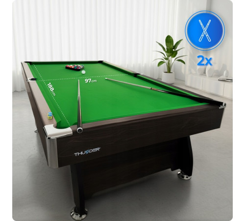 Більярдний стіл THUNDER BOLD-BROWN 7FT, 214 х 122 х 81 см